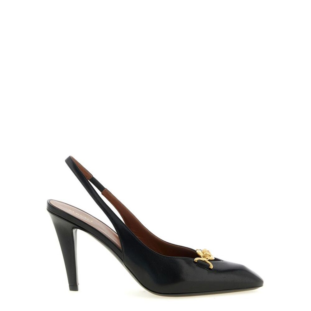 Versace Black Lamb Leather High Heel Women's Pumps